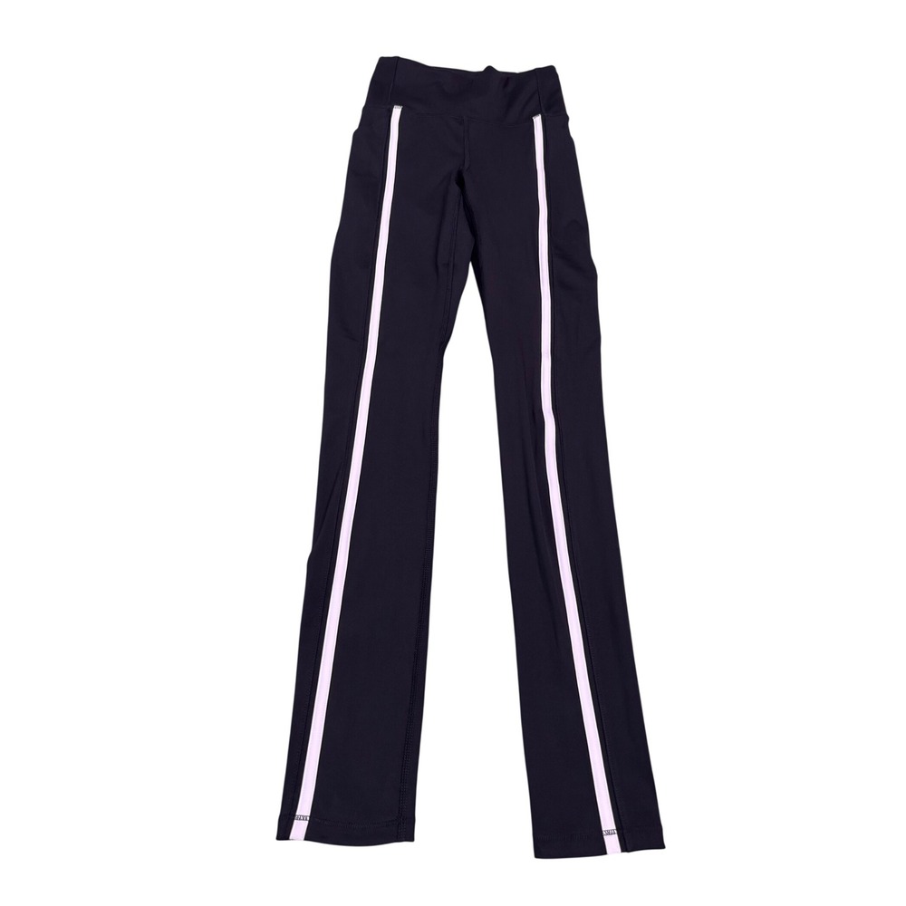 DSG Activate High-Rise Leggings Womens XS Pure Black White Stripe Side Pocket